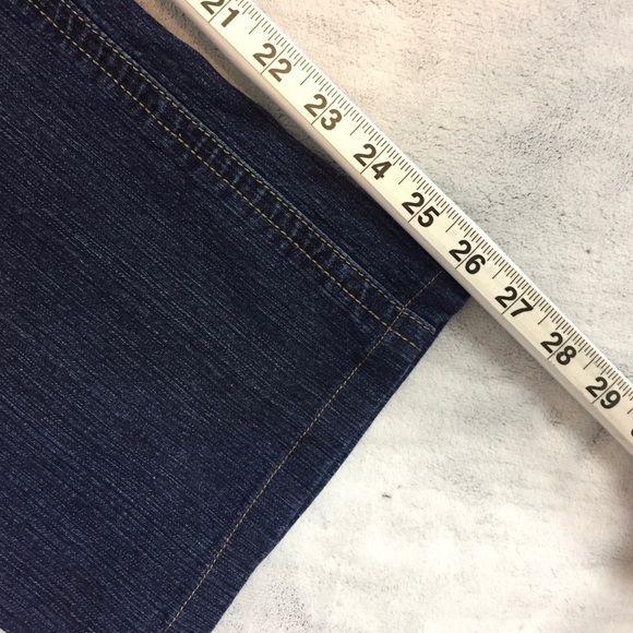 JD Collection Jeans Womens 33 Short Dark Wash Bootcut Mid Rise *Altered* - Picture 10 of 12